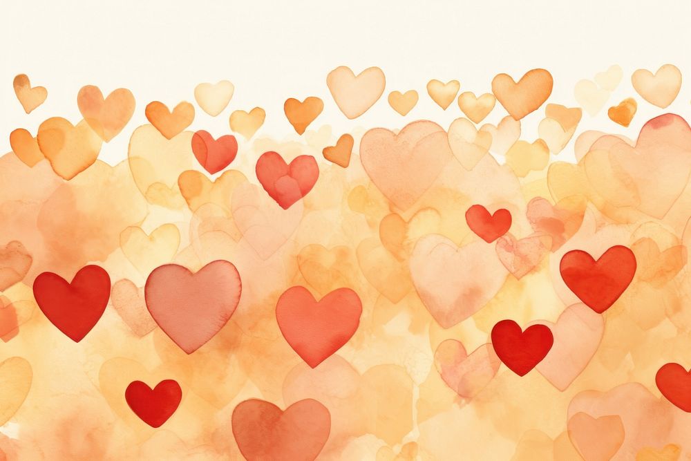 Hearts watercolor background backgrounds red creativity.
