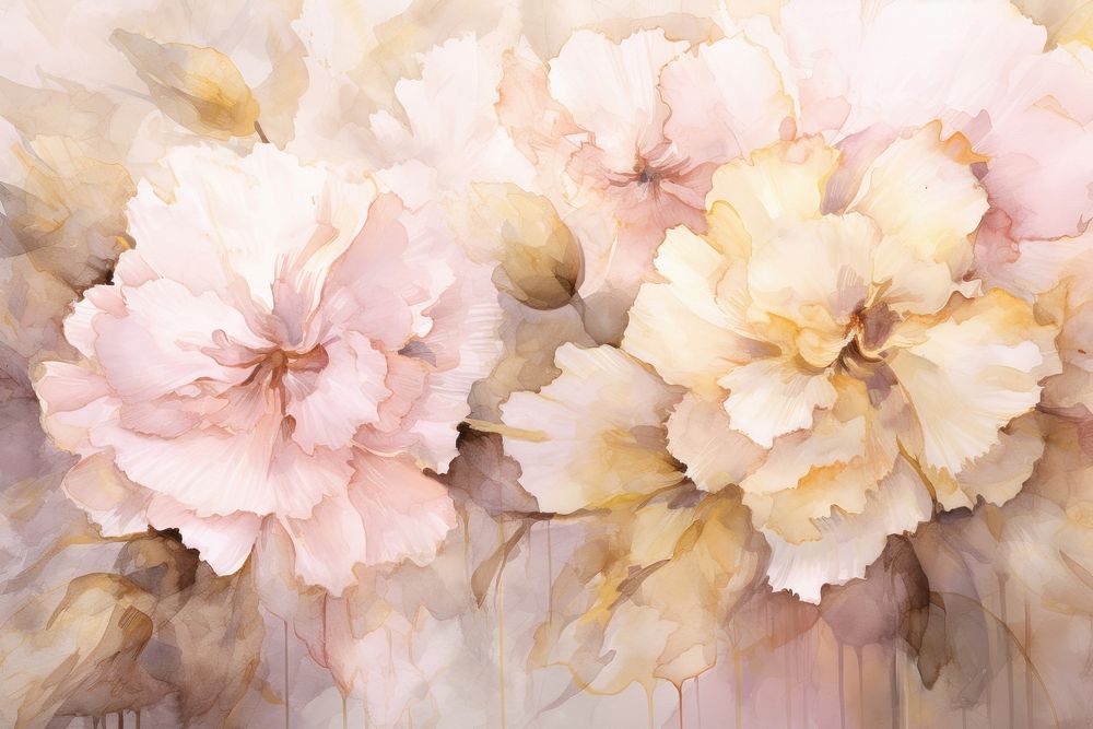Carnation flowers watercolor background backgrounds painting blossom.