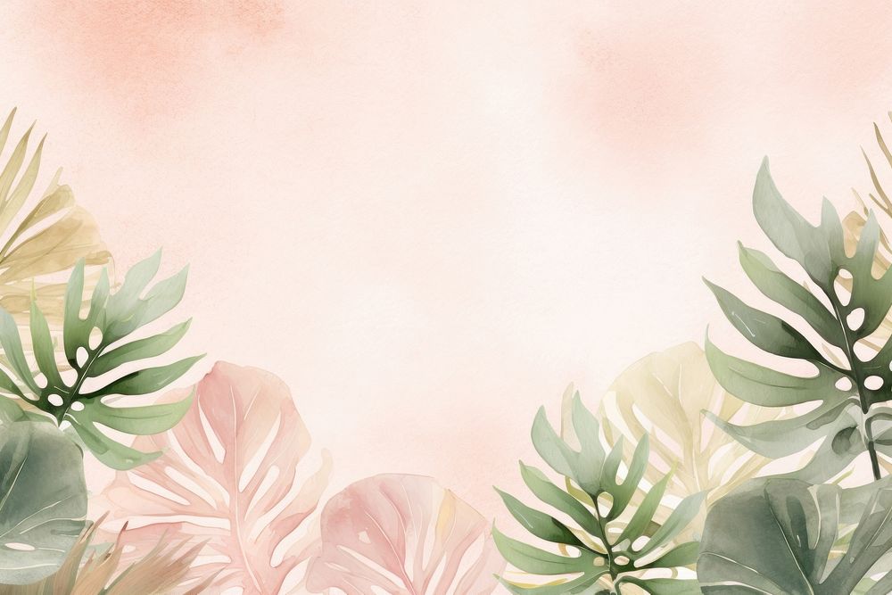 Monstera watercolor background backgrounds outdoors painting.