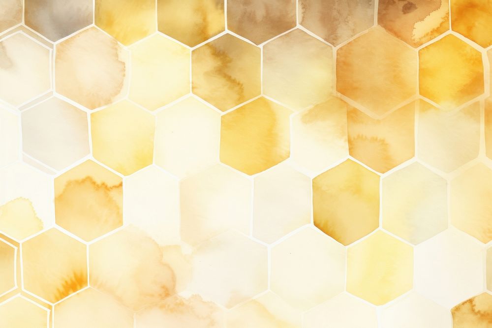 Honeycomb watercolor background backgrounds yellow repetition.