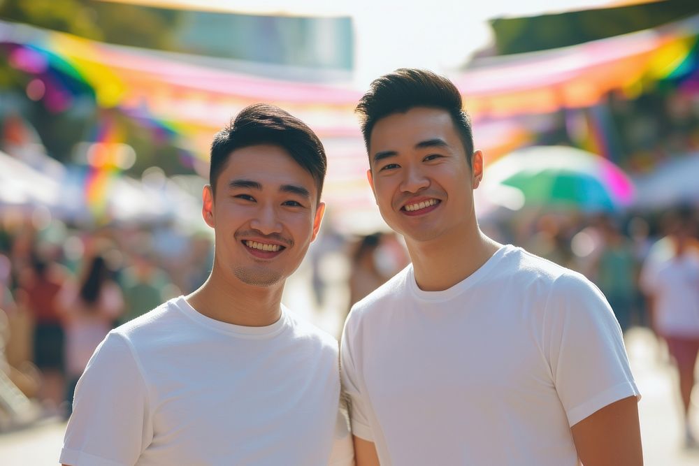 South east asian men standing smiling portrait people adult.