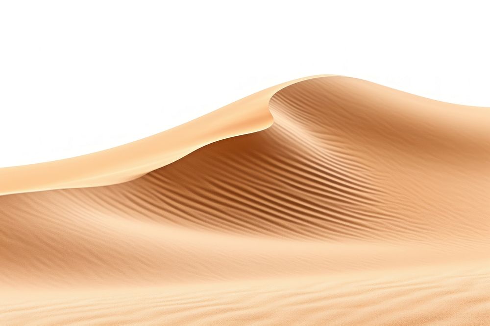 Desert sand dune nature backgrounds white background.
