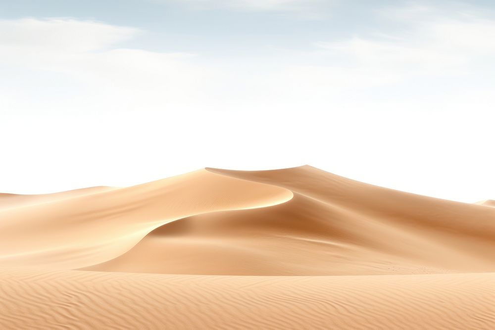 Desert sand dunes nature sky landscape.