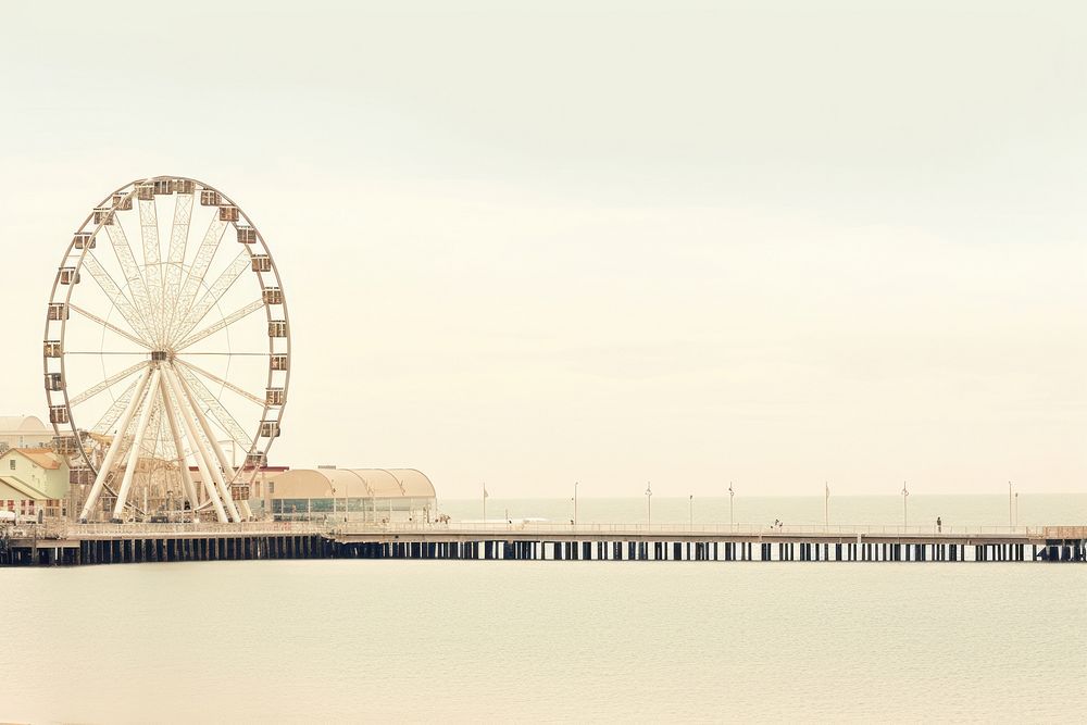 Pier nature ferris wheel architecture.