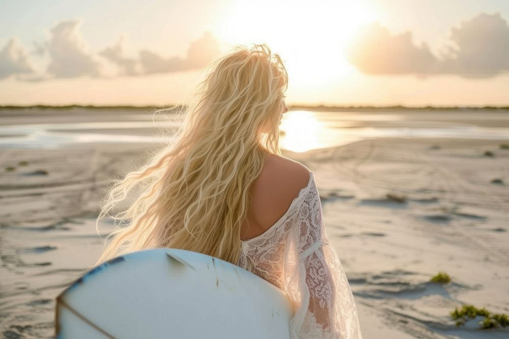 White surfboard outdoors fashion nature.