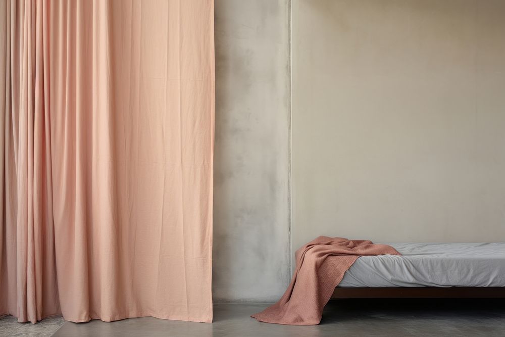 Bedroom architecture furniture curtain.
