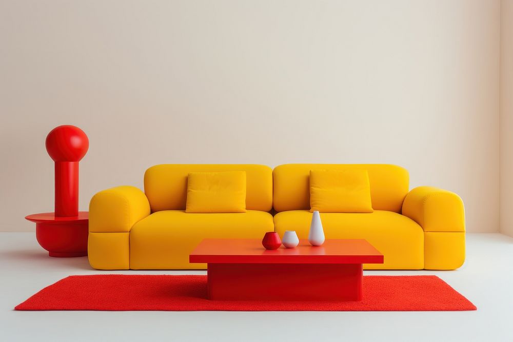 Sofa set architecture furniture table.