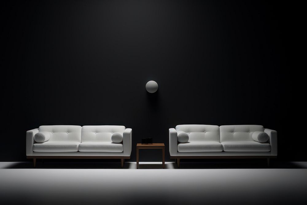 Sofa set furniture white black.