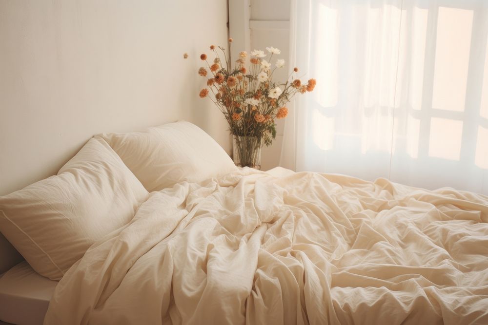 Bedroom furniture blanket pillow.