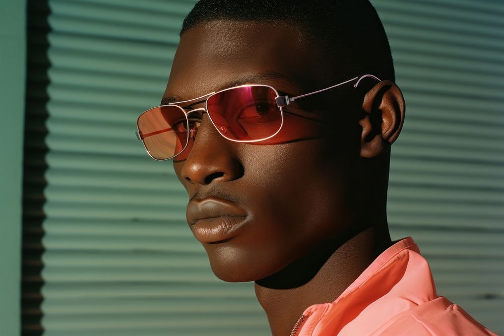Black man sunglasses fashion accessories.