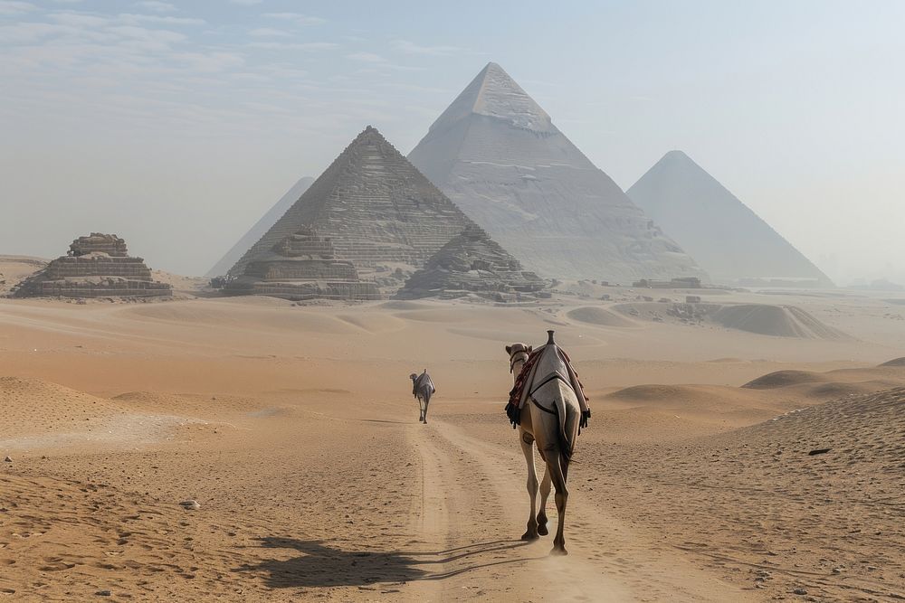 Egypt architecture pyramid walking.