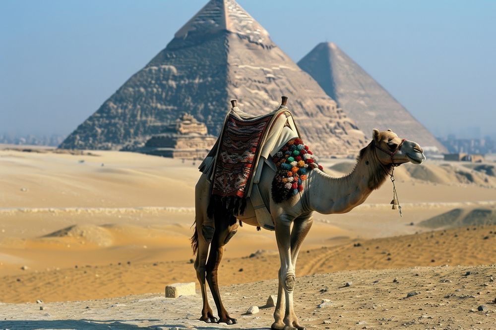 Egypt architecture pyramid desert.