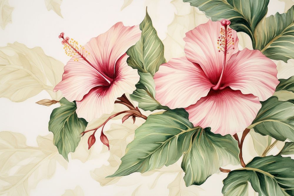 Hibiscus flower plant pink.