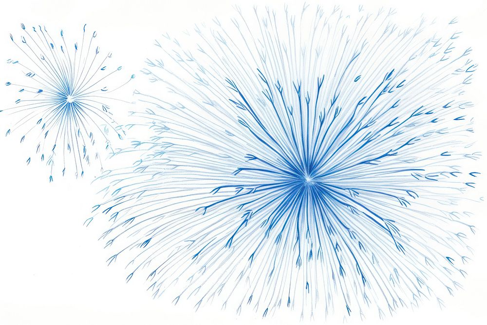 Drawing fireworks paper blue backgrounds.