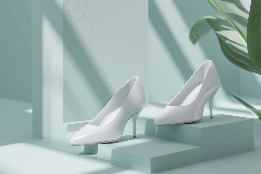 Kitten heels shoe footwear white elegance.