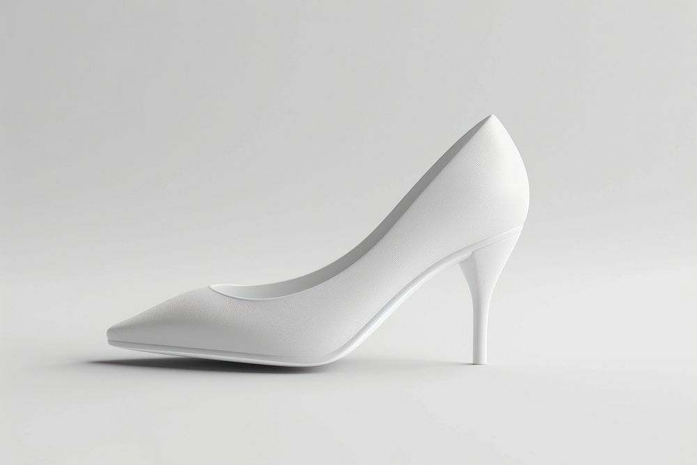 Kitten heels shoe footwear white simplicity.