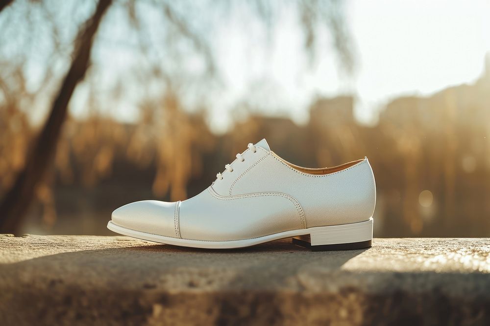 Saddle shoe footwear outdoors white.