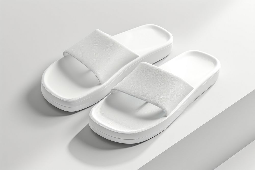 Slide sandals shoe white electronics flip-flops.