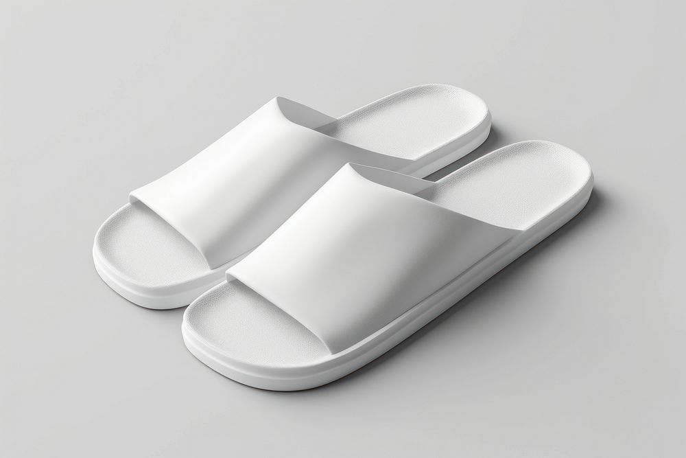 Slide sandals shoe white flip-flops appliance.