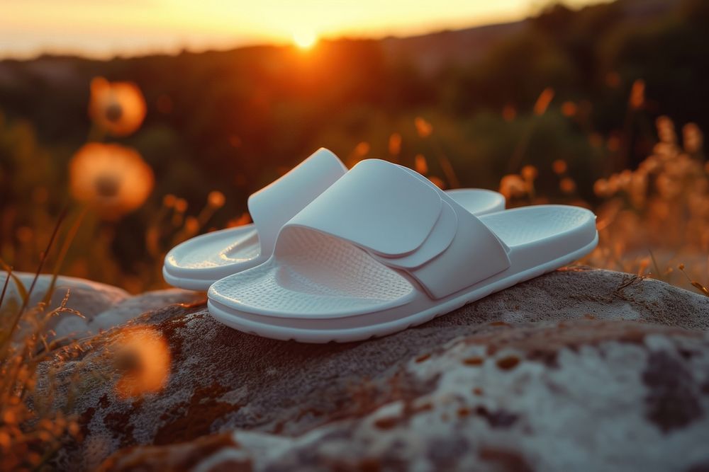 Slide sandals shoe flip-flops footwear outdoors.