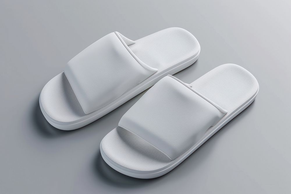 Slide sandals shoe footwear white electronics.