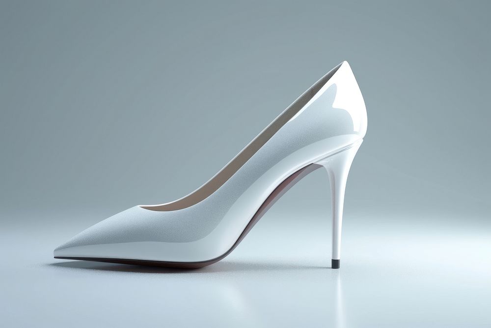 Stiletto shoe footwear white simplicity.