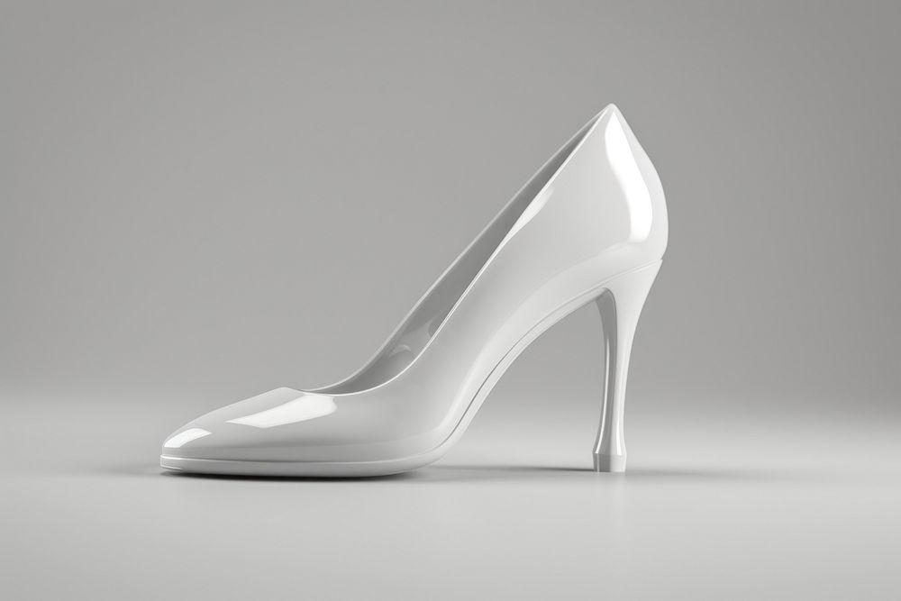 Stiletto shoe footwear white simplicity.