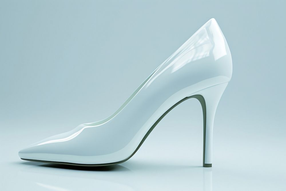Stiletto shoe footwear white elegance.