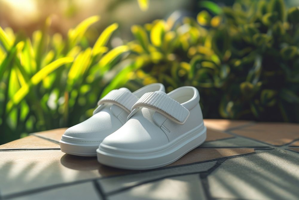 T strap shoe footwear white outdoors.