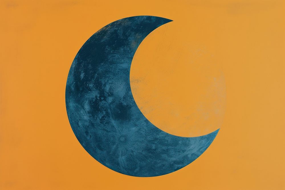 Crescent moon astronomy night blue.