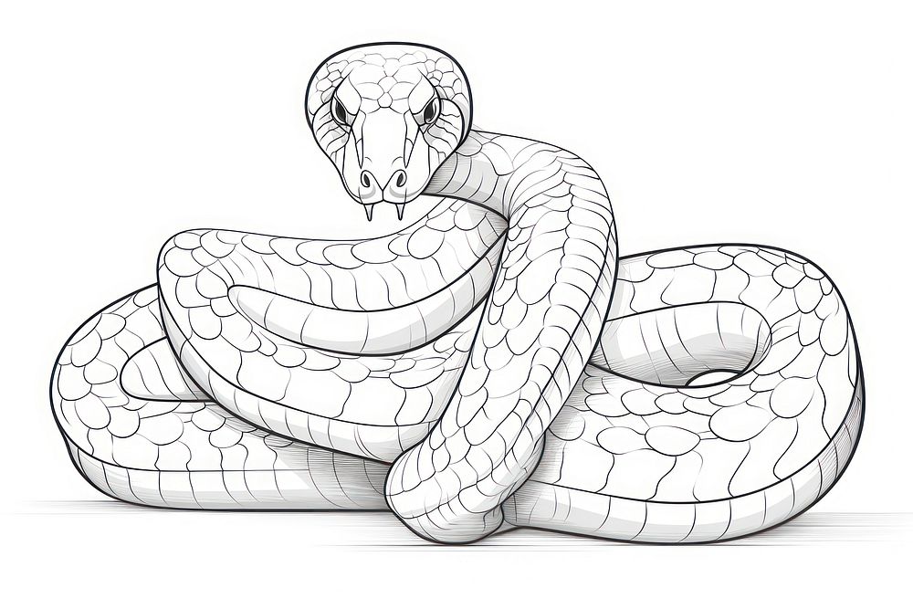 Snake outline sketch reptile drawing animal.
