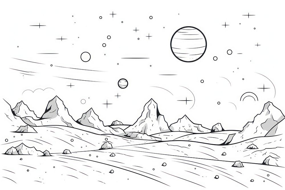Space outline sketch outdoors drawing nature.