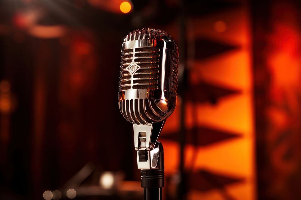 Condenser microphone light stage performance.