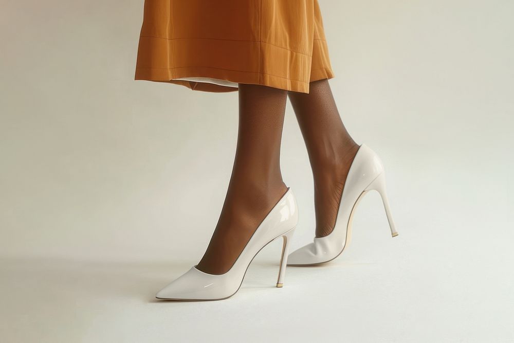 Off-white high heels mockup psd