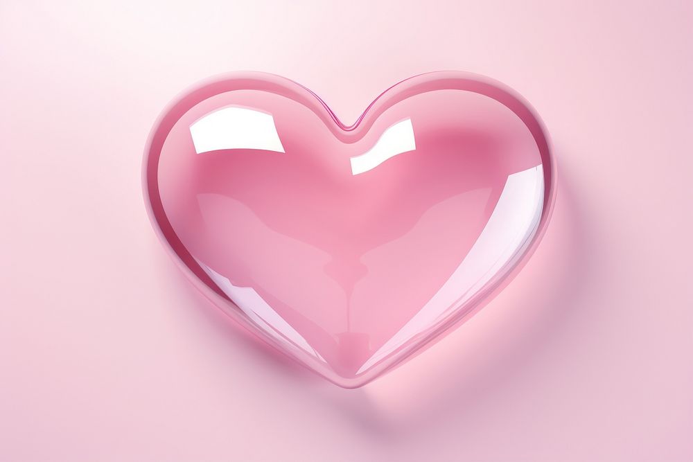Heart jewelry pink pink background.