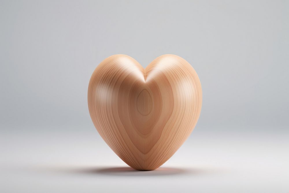 Heart shape wood simplicity symbol.