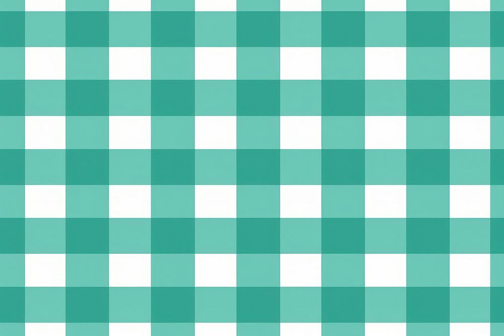 Teal gingham pattern backgrounds tablecloth.