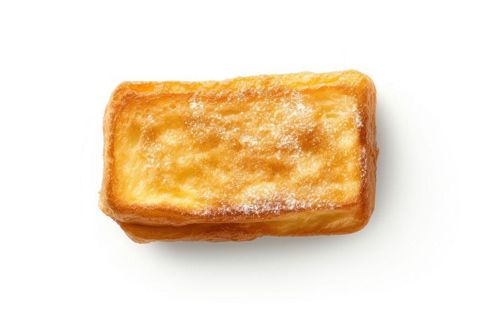 French toast food white background breakfast.