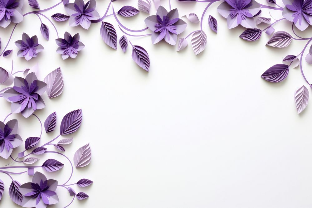 Violet flower floral border backgrounds lavender pattern.