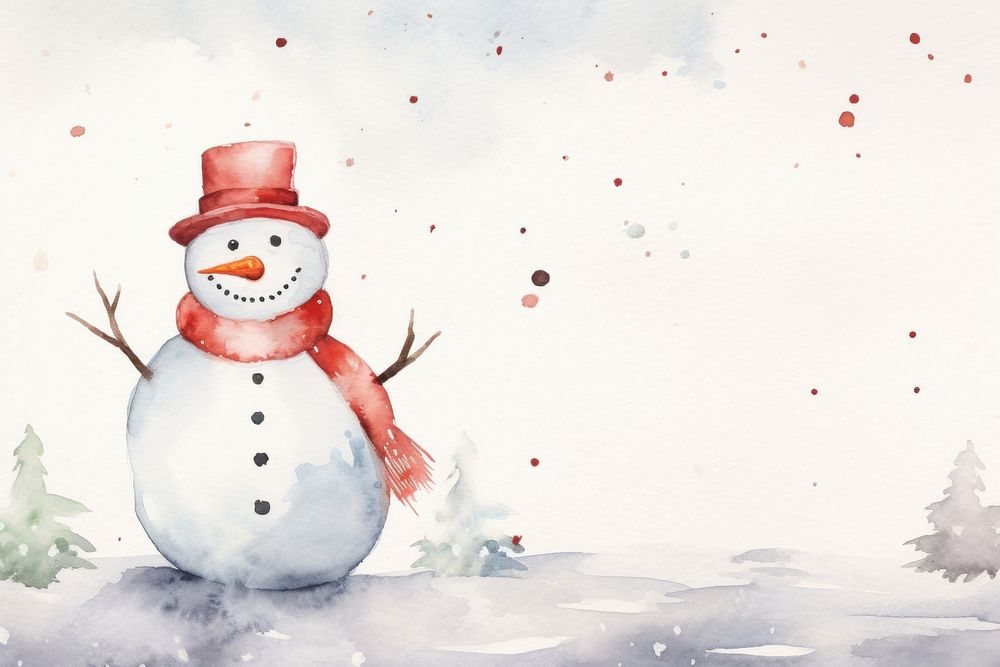 Background snowman winter paper representation.