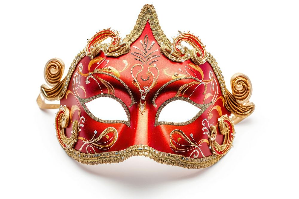 Carnival Venetian mask jewelry white background venetian mask.