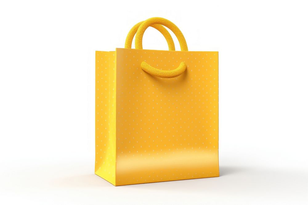 Yellow Paper bag handbag paper consumerism.