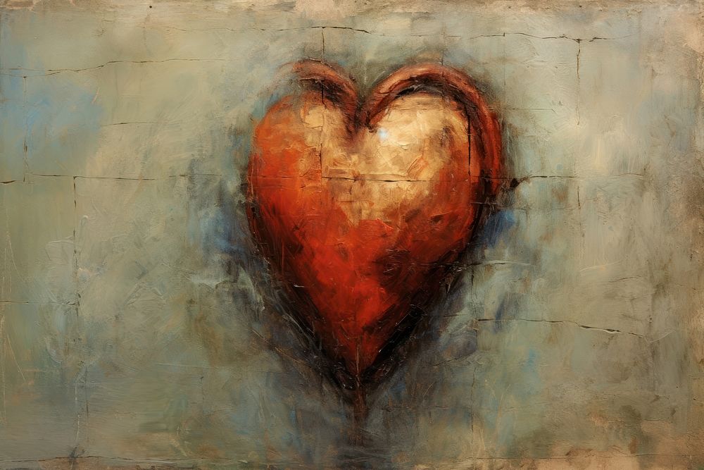 Heart shpart painting backgrounds old.