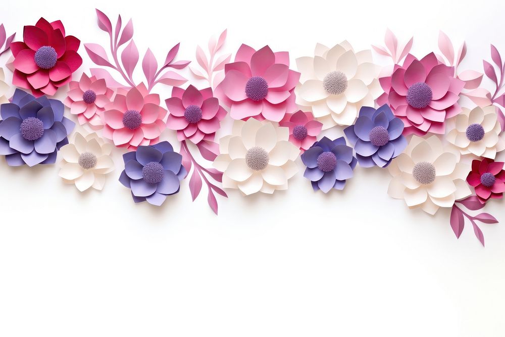 Anemone flower floral border backgrounds pattern petal.