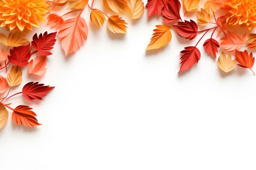 Autumn leaves backgrounds pattern flower.