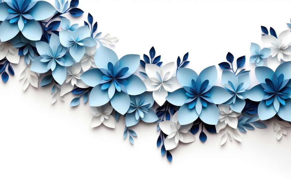 Blue flower pattern nature plant.