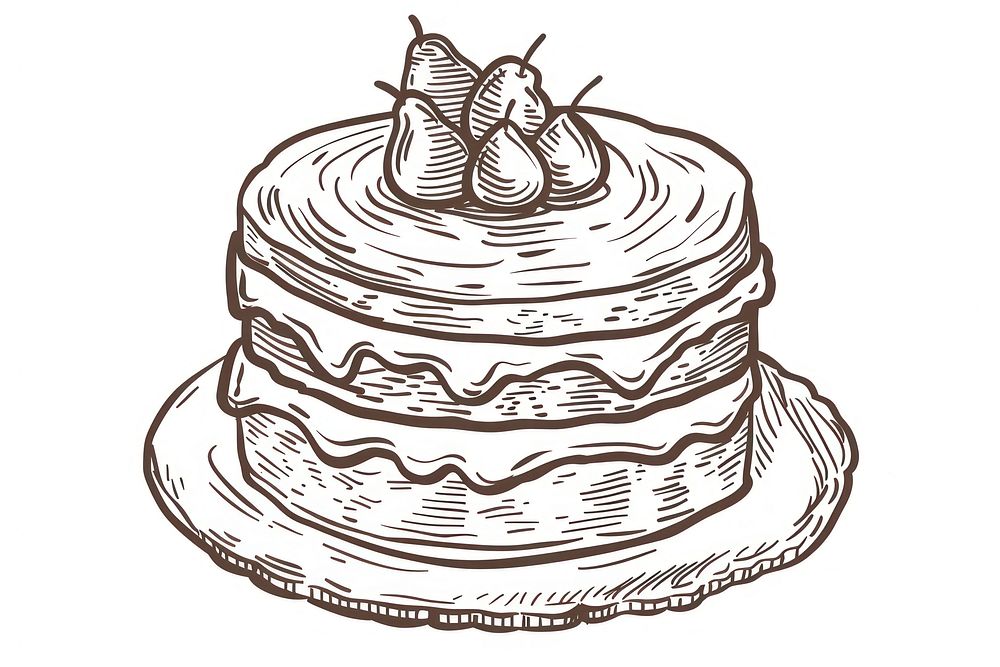 Cake drawing sketch cake.