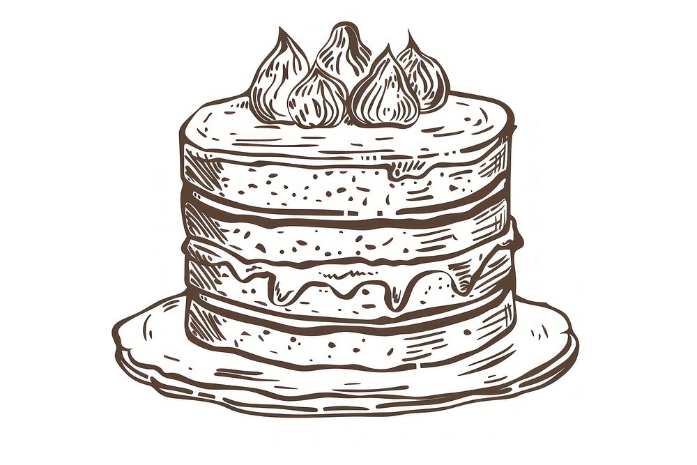 Cake drawing sketch cake.
