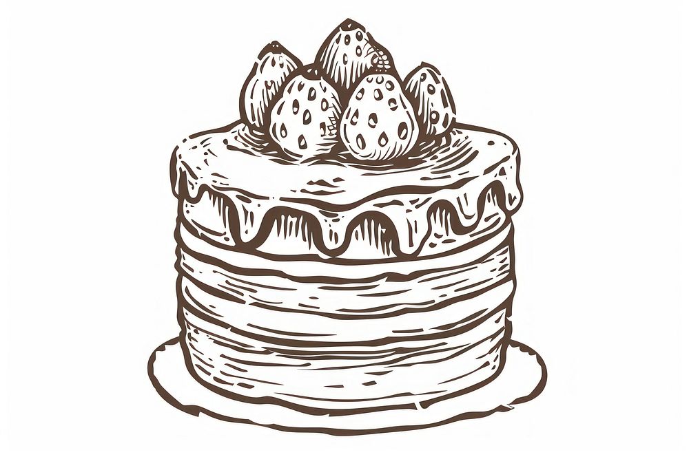 Cake cake dessert drawing.