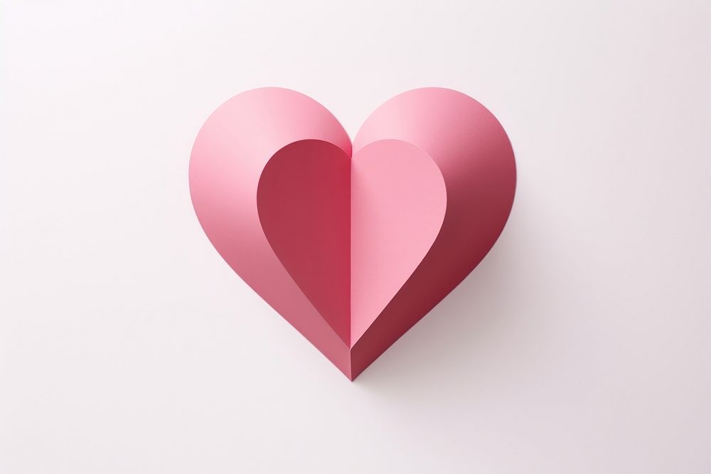 Pink heart creativity circle symbol.